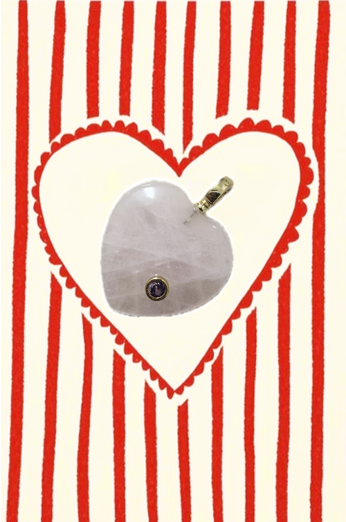 Cadena Corazón Cuarzo