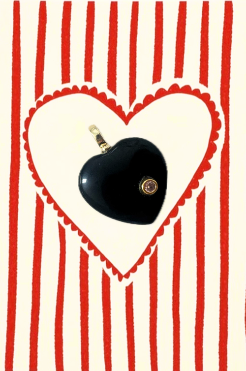 Cadena Corazón Black