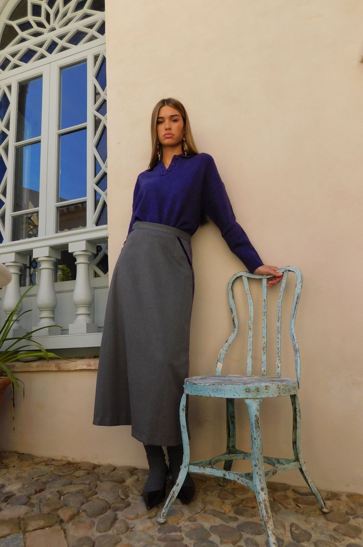 Falda Lea Terciopelo