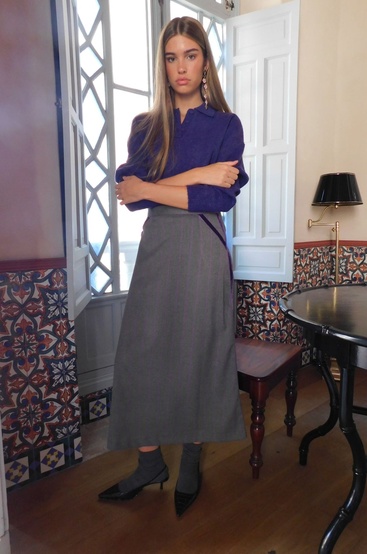Falda Lea Terciopelo